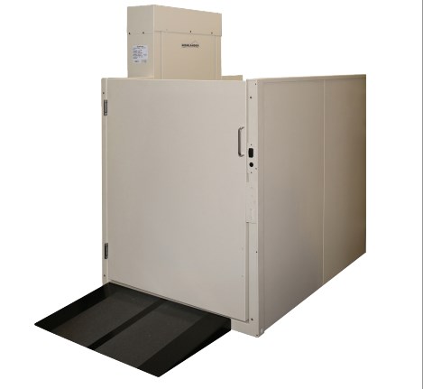vertical platform commercial lift lifts toe guard stratos harmar